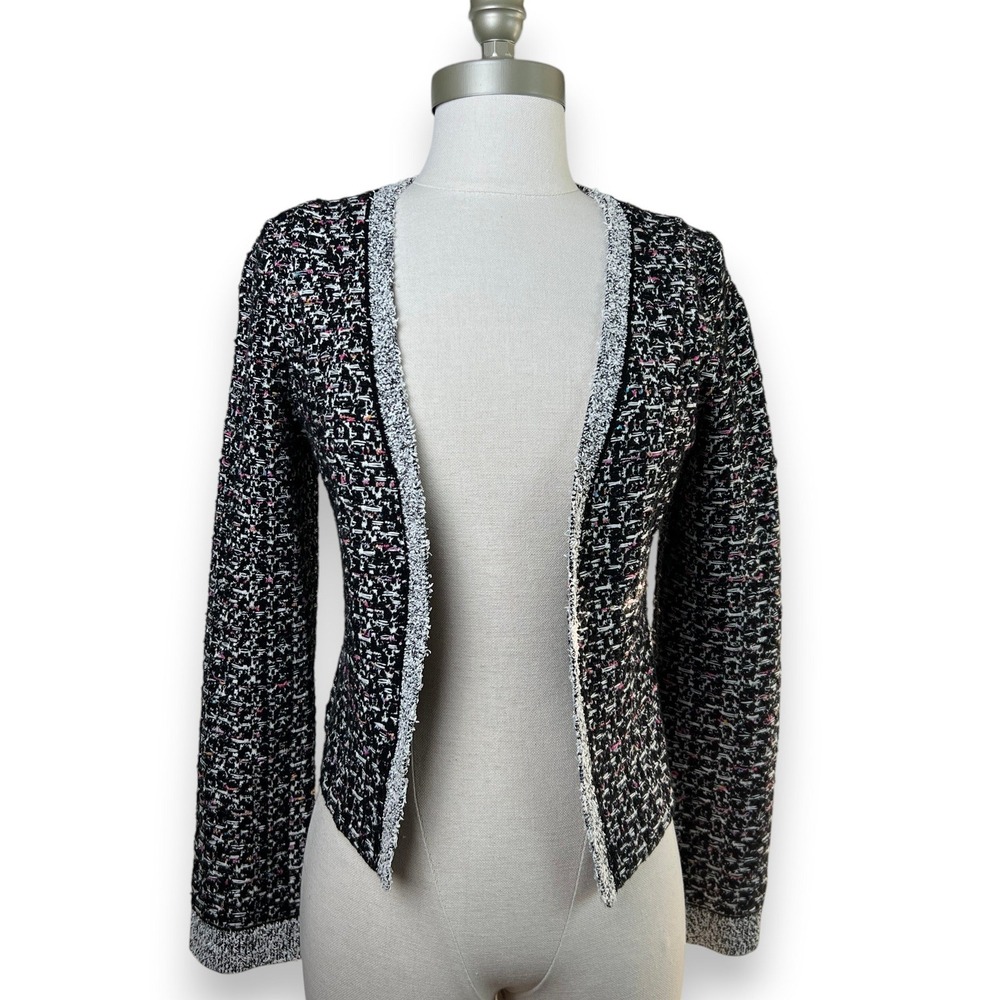 MM LaFleur Meena Daily Jardigan Open Jacket Women XS Black Quiet Luxury Office